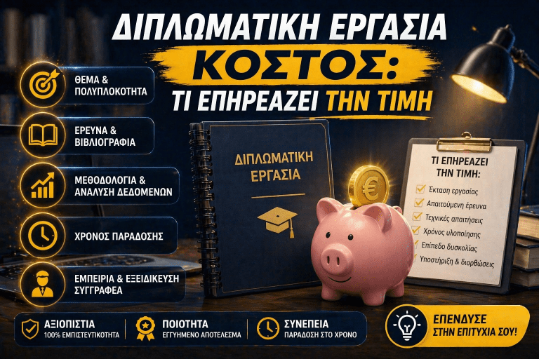 Διπλωματική Εργασία Κόστος, Τι Επηρεάζει την Τιμή