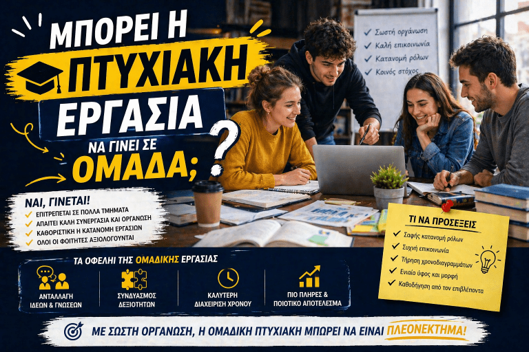 Μπορεί η Πτυχιακή Εργασία να Γίνει σε Ομάδα