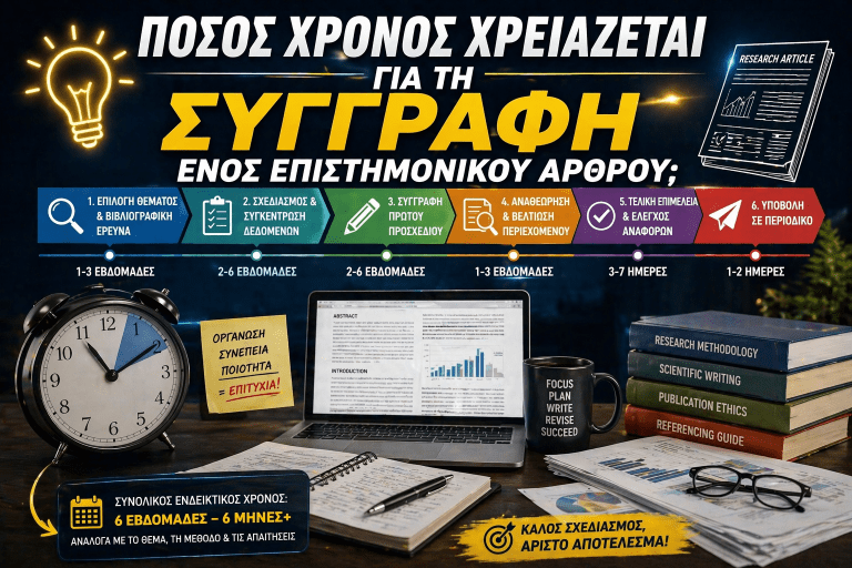 Πόσος Χρόνος Χρειάζεται για τη Συγγραφή ενός Επιστημονικού Άρθρου;
