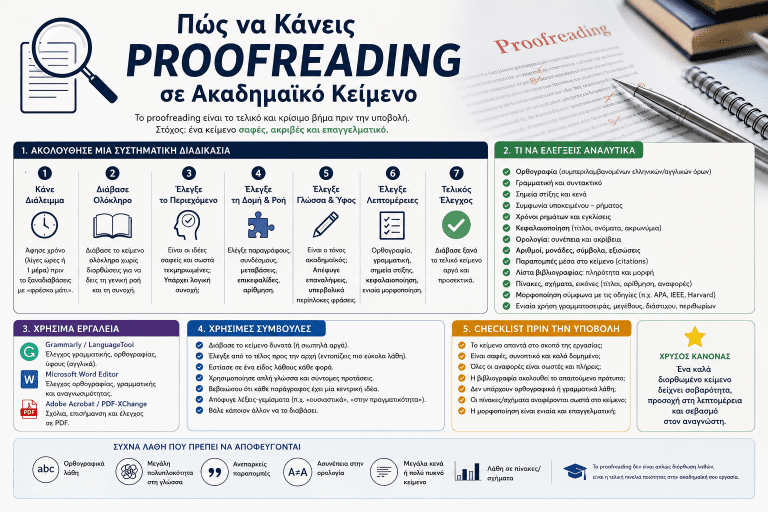 Πώς να Κάνεις Proofreading σε Ακαδημαϊκό Κείμενο